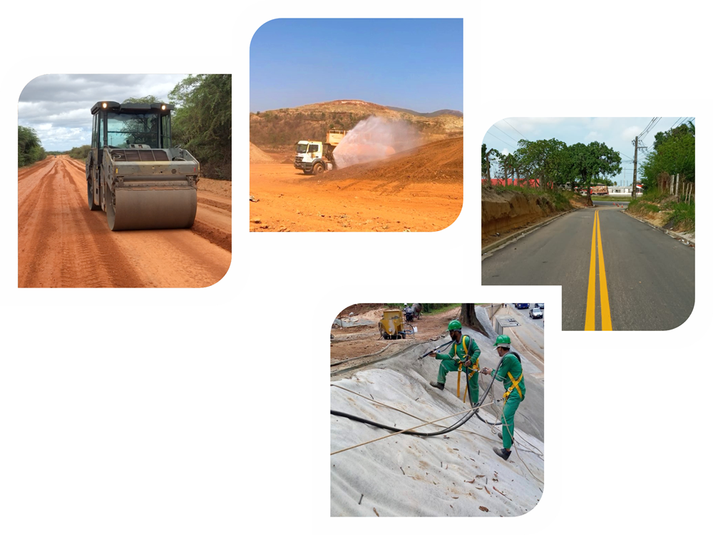 Obras de estabilização de solos e impermeabilização de encostas da PAV do BRASIL®